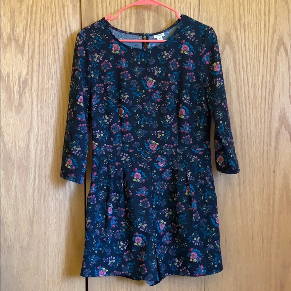 Floral chiffon romper